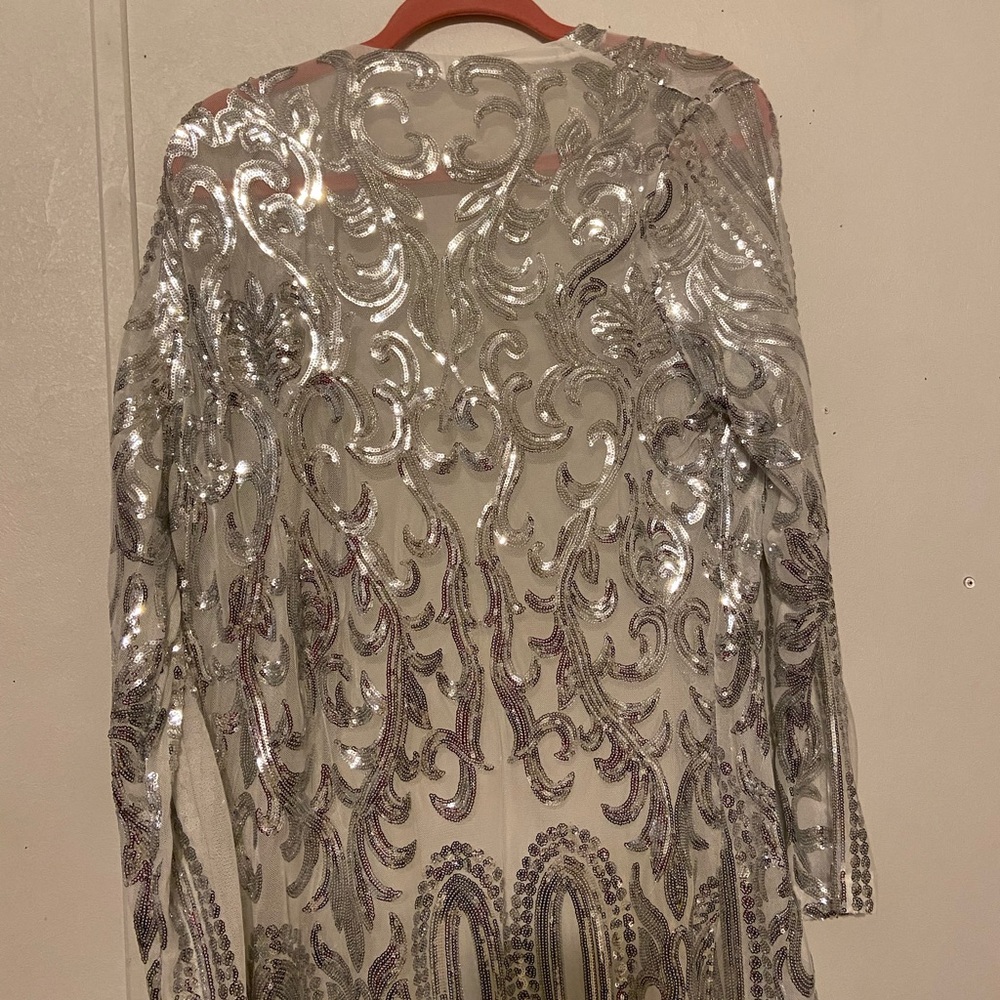 silver sequin duster!